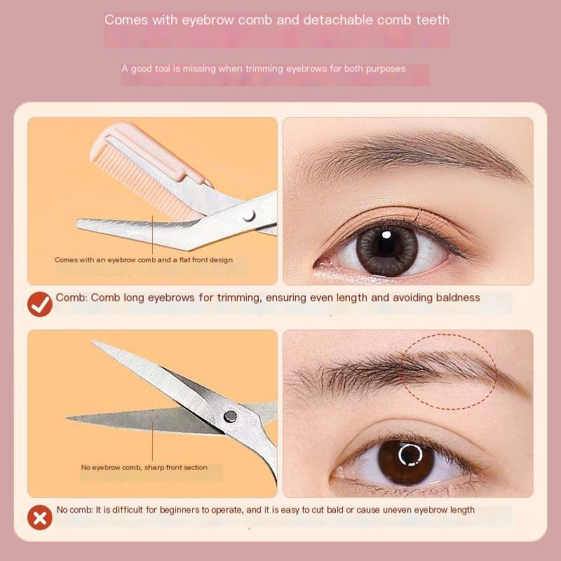 Eyebrow Scissors with Comb for Beginners and Makeup