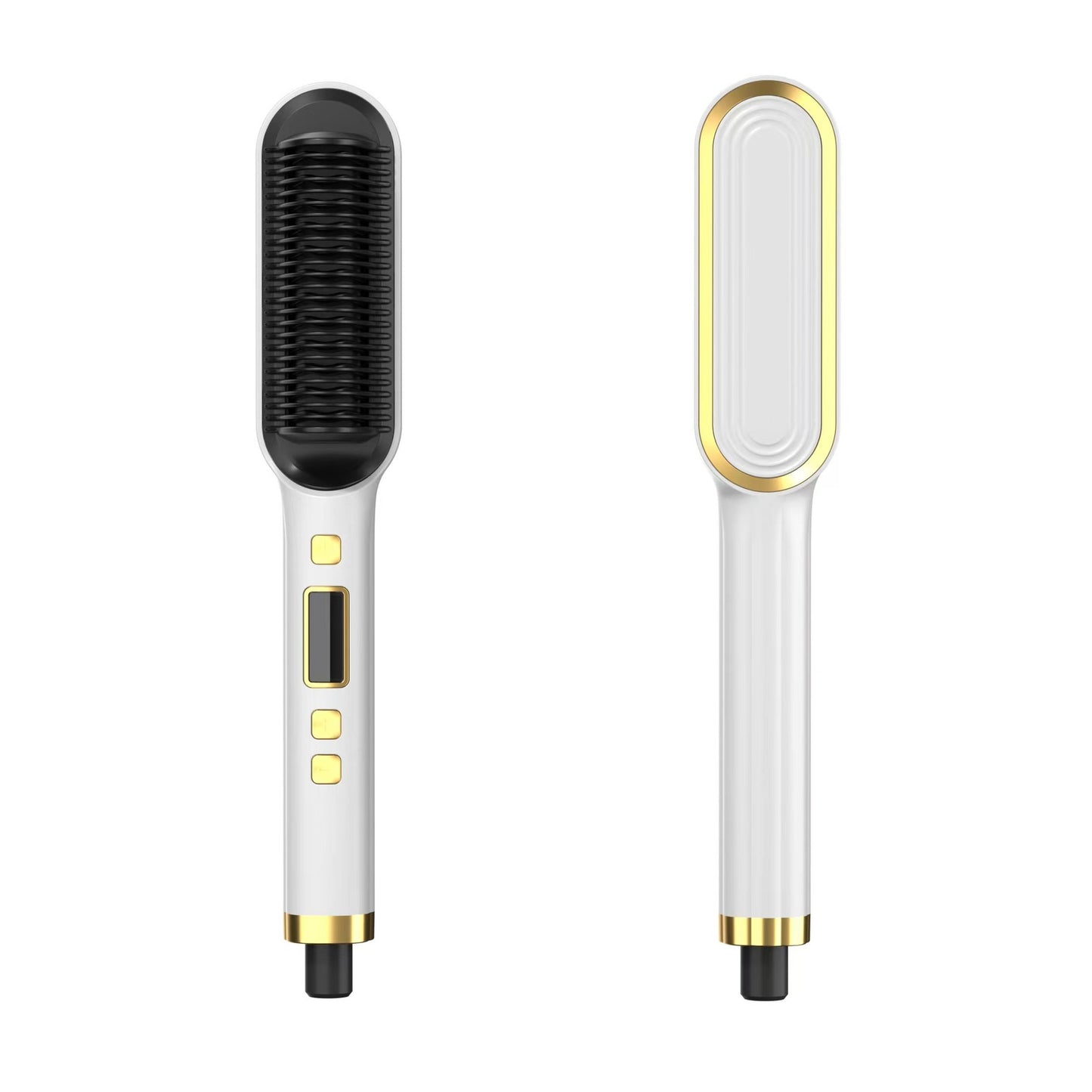 LCD Hair Straightening Comb with Dual-Use Curling Iron